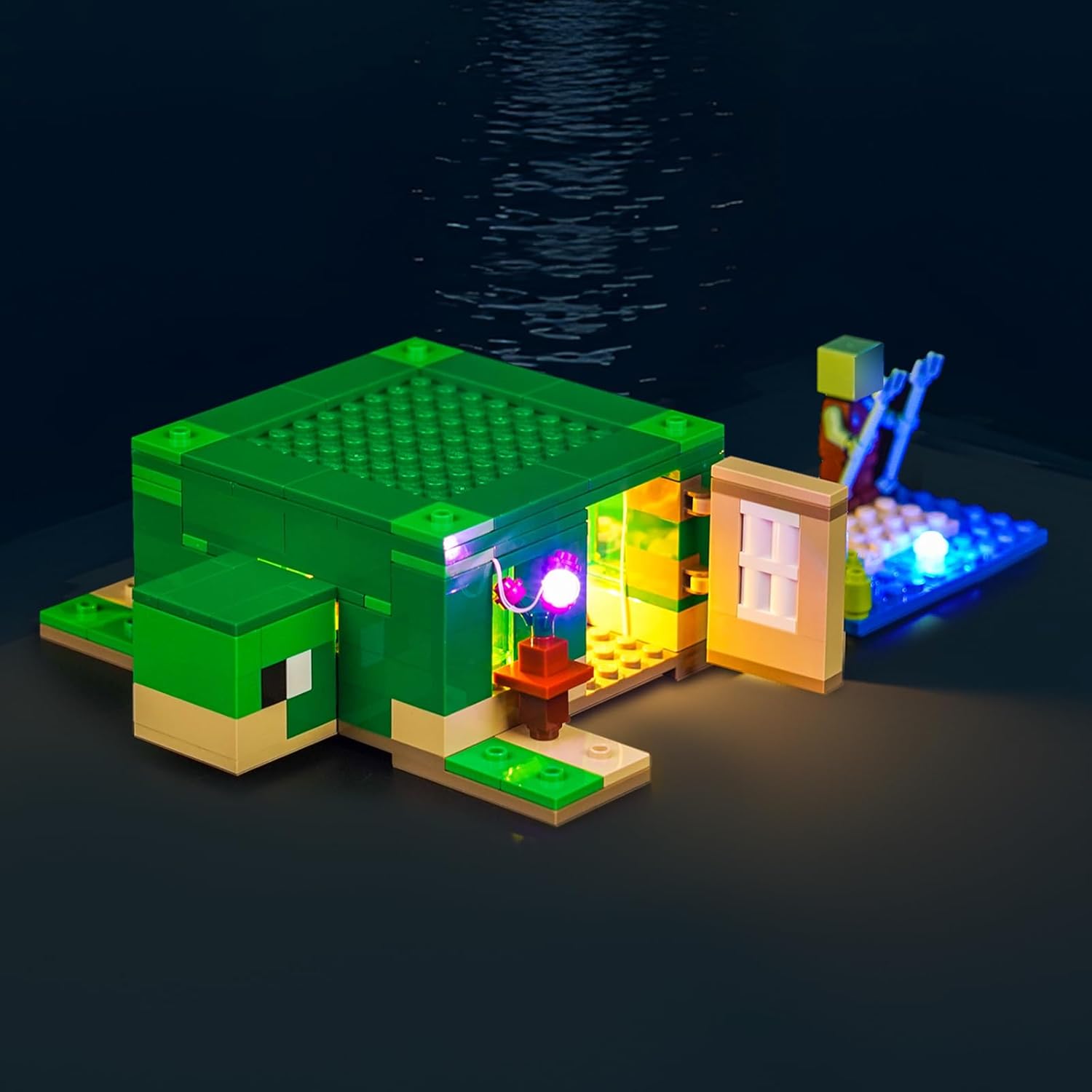LED Lighting Compatible with LEGO The Turtle Beach House 21254, Light Kit Compatible with LEGO 21254, Giving Light to Model, NOT Included The Model Set（Standard Version）