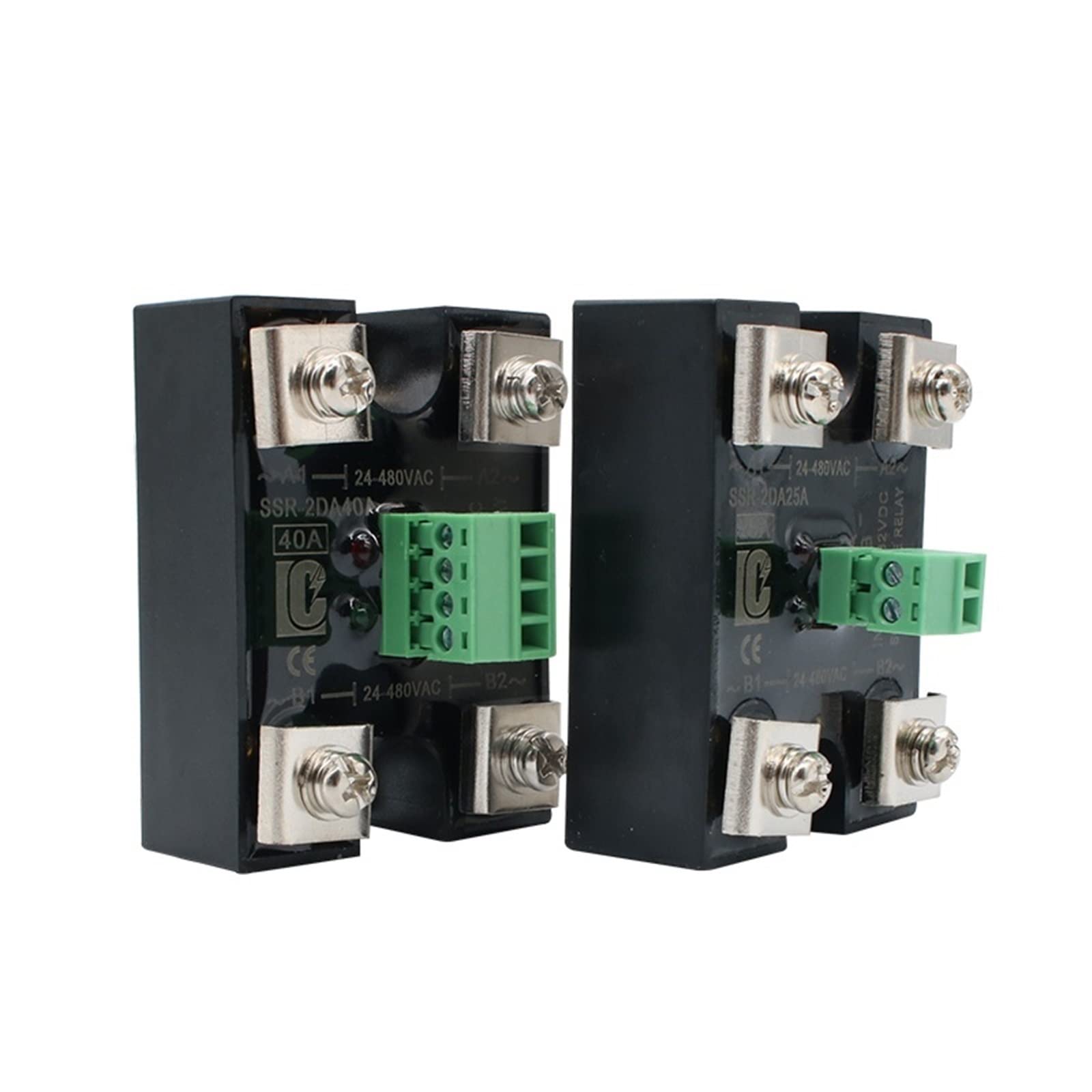 Relais à semi-conducteurs monophasé SSR-2DA 60A DC contrôle AC à sortie simple pour automatisme
