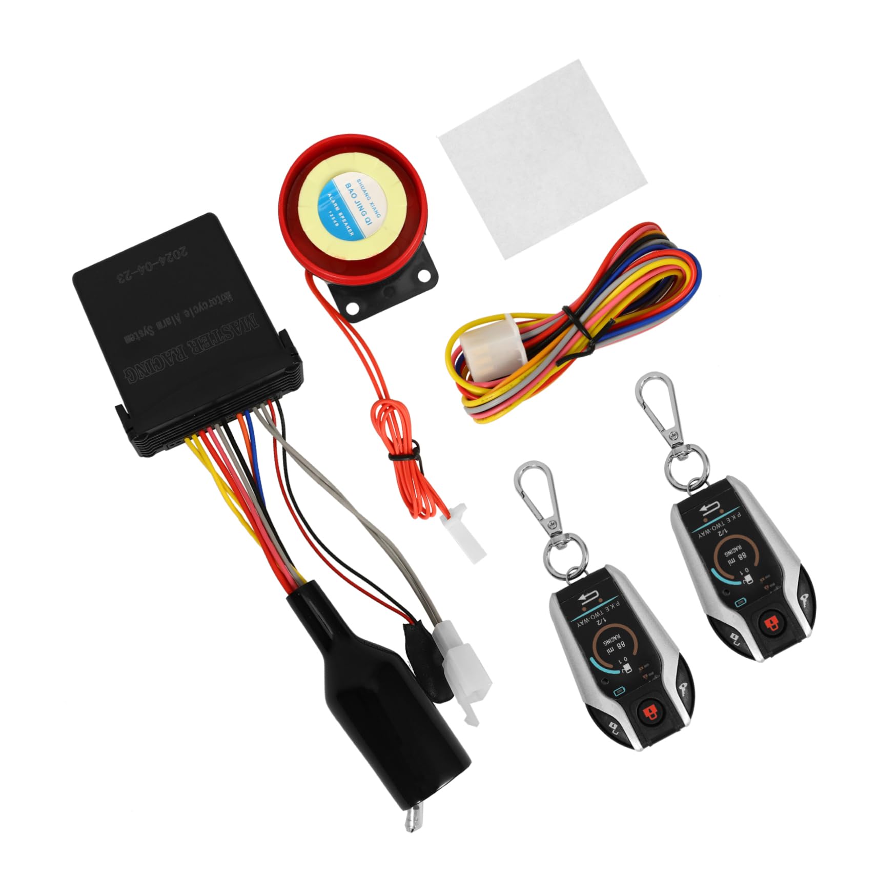 Sistema de Alarma Arranque Remoto para Motocicleta Auto Bloqueo y Desbloqueo Plástico Resistente Intemperie