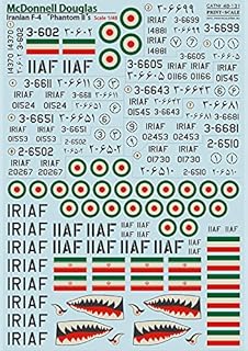 Wet Decals for Airplanes Wet Decal for Mcdonnell Douglas F-4 Iranian, Phantom â€– 1/48 PRINT SCALE 48-131 Decals Details for Aircraft