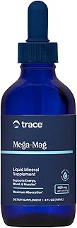 Trace Minerals | Mega-Mag 400 mg Liquid Magnesium Chloride | Supports Normal Muscle Function | 30 Servings, 4 fl oz (1 Pack)