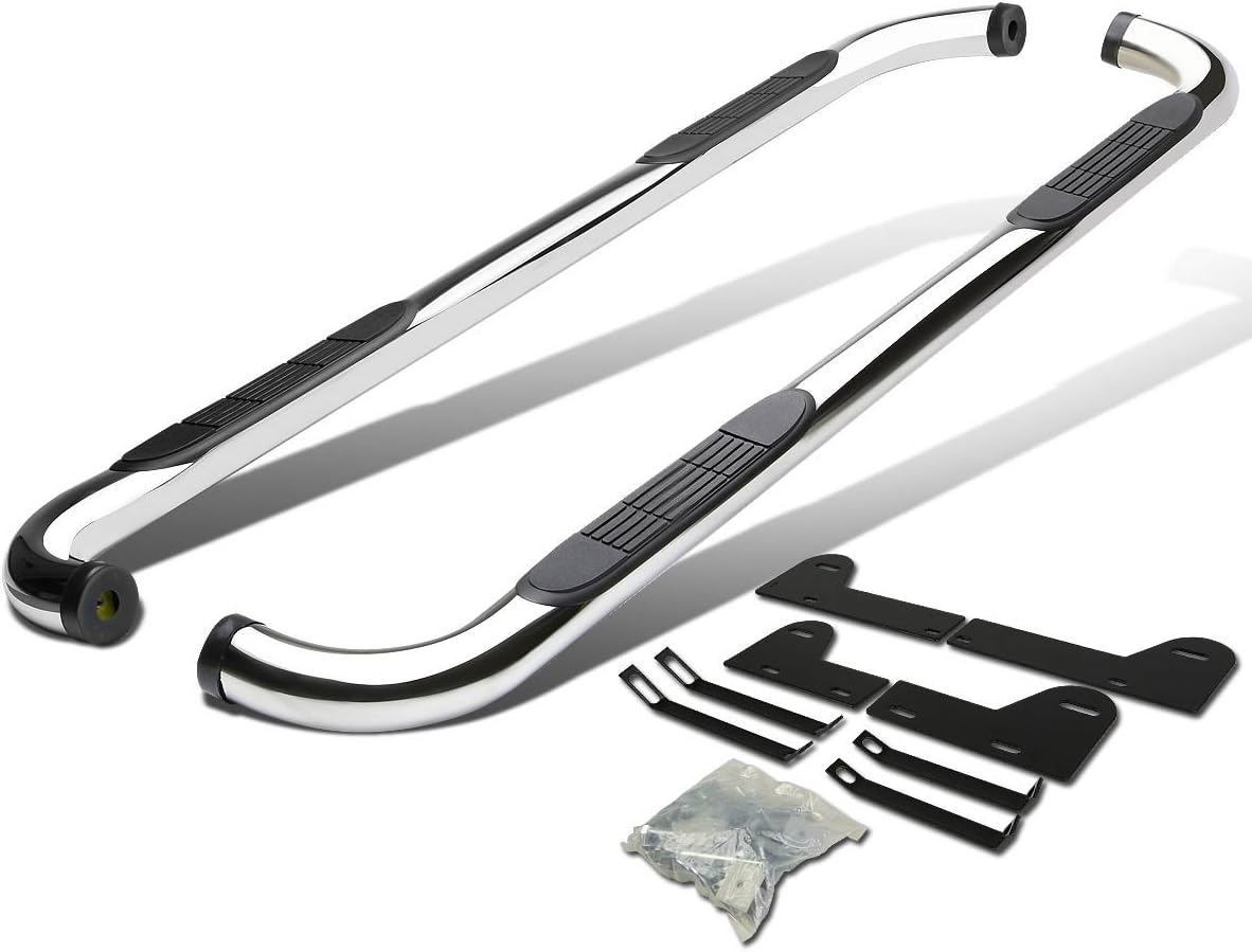 Auto Dynasty Running Board Compatible with 2002-2009 Dodge Ram 1500 2500 3500 Crew Cab, Stainless Steel Side Step Nerf Bar, 3 Inches Step Bars, Polished Chrome
