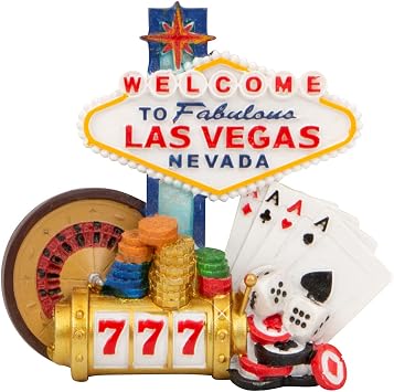 Las Vegas Magnet with Welcome Sign 3 Inches