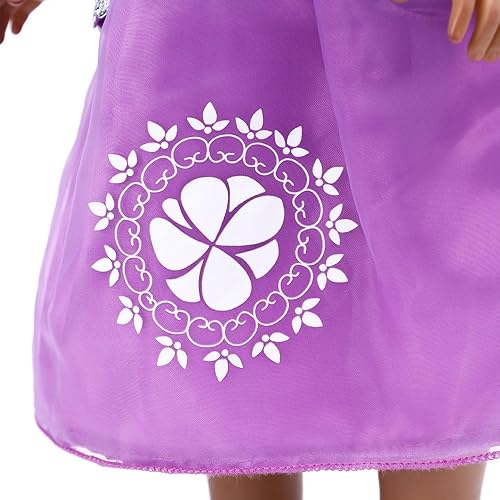 Miniatura 4 de Ropa de muñeca de 18 pulgadas para niña, disfraz de princesa Rapunzel para muñecas de 18 pulgadas (Rapunzel)