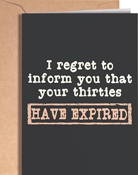 Funny 40th Birthday Card for men or women with envelope | Joke card for someone who is turning 40 years old | Original and unique present idea for him or her, family, friends or a co-worker.