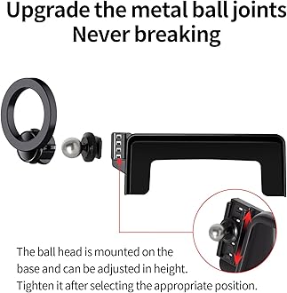 MaserWeller Car Phone Holder for 2020-2022 Mercedes Benz GLC / 2019-2021 C-Class / 2020-2022 V-Class Accessories 10.25-Inch Screen Fixed Clip, 360° Rotation Phone Mount Compatible with MagSafe