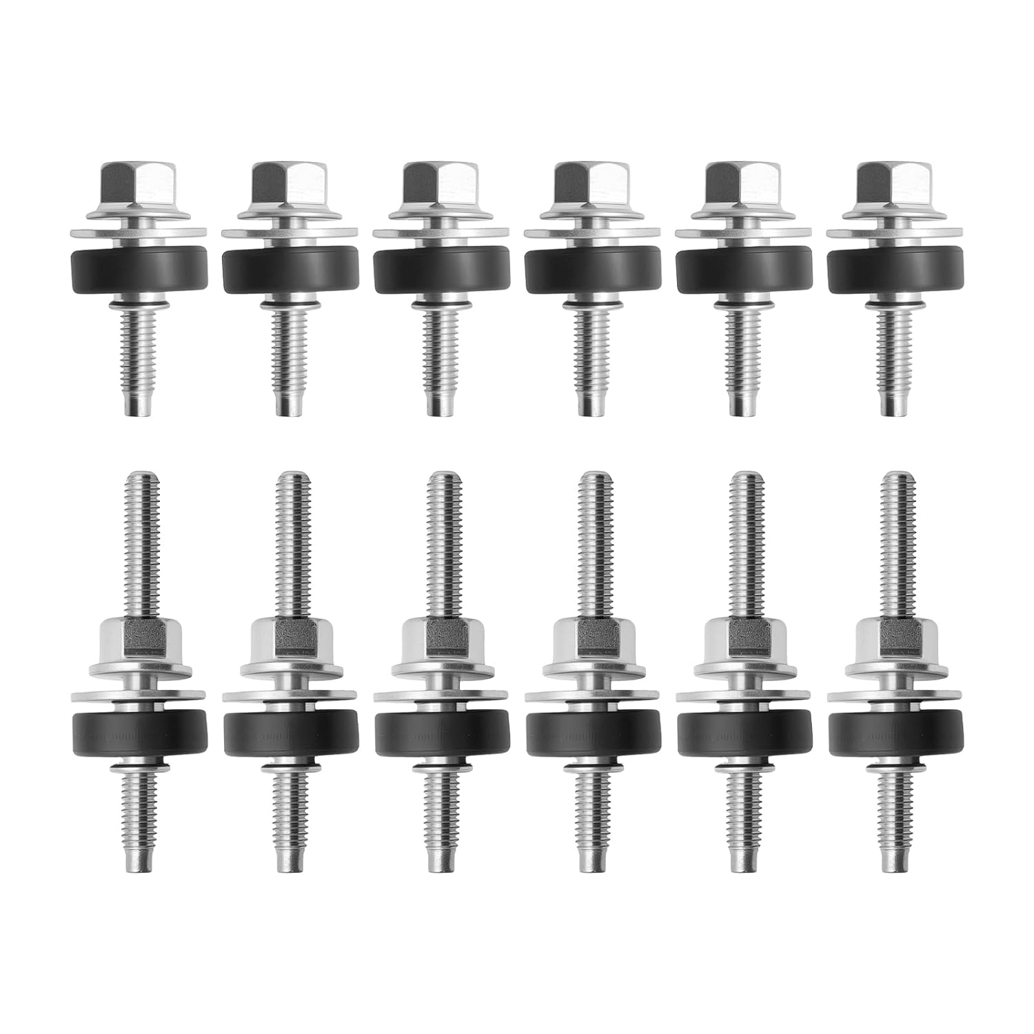 12 PCS Engine Valve Cover Bolt One Side Long and Short Compatible with Ford 6.0 Powerstroke Diesel F250 F350 E350 E450 2003-2010 Replace 4C3Z-6C519-AA