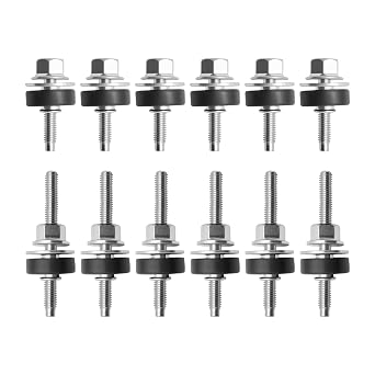12 PCS Engine Valve Cover Bolt One Side Long and Short Compatible with Ford 6.0 Powerstroke Diesel F250 F350 E350 E450 2003-2010 Replace 4C3Z-6C519-AA