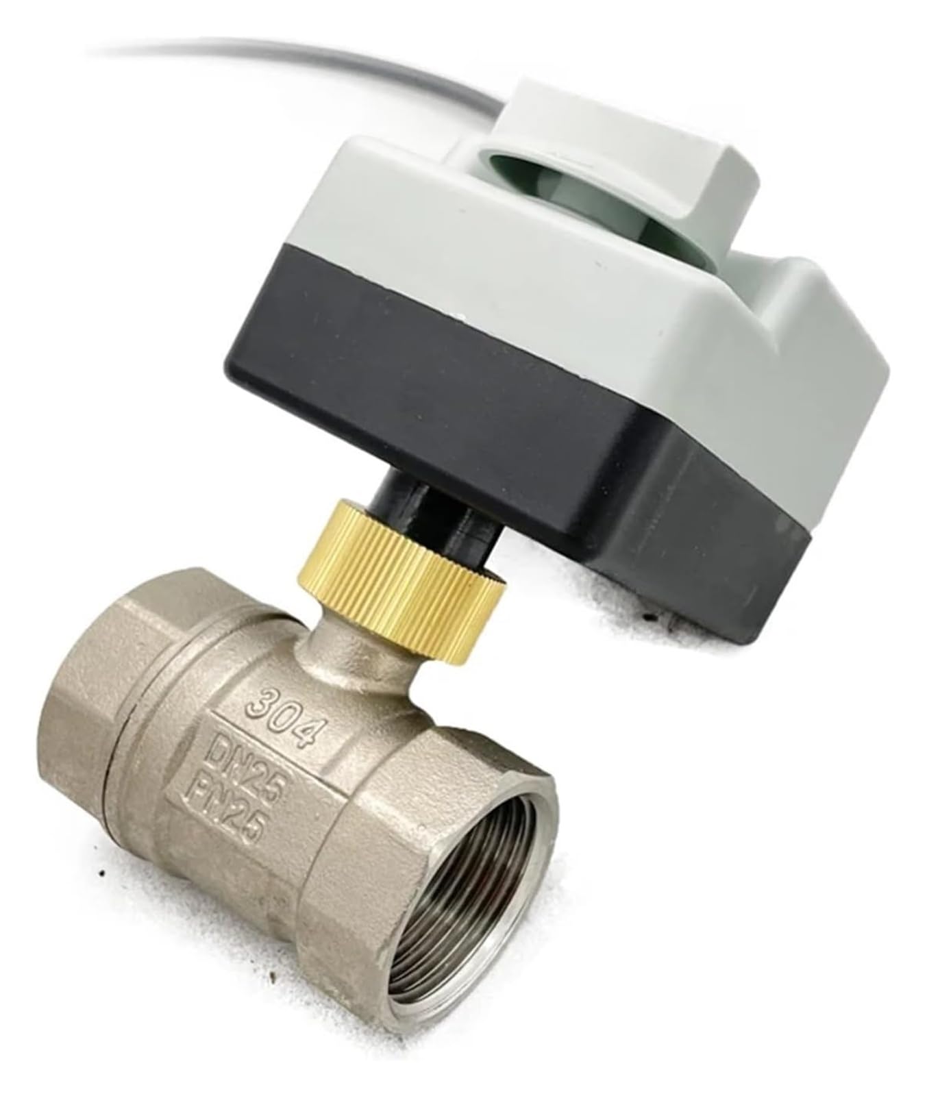 Valvola a sfera motorizzata in acciaio inox da 1/2" 3/4" 1" a tre fili a due punti di controllo elettrico con interruttore manuale (12 v24 V, 0,75 pollici)