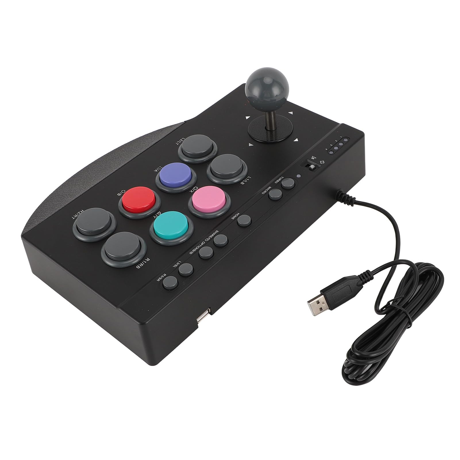 POENVFPO Walka Joystick z Funkcjami Makro, Duża kompatybilność Kontrolera Gier dla PC, Sterowanie Trybu dla Pudełek