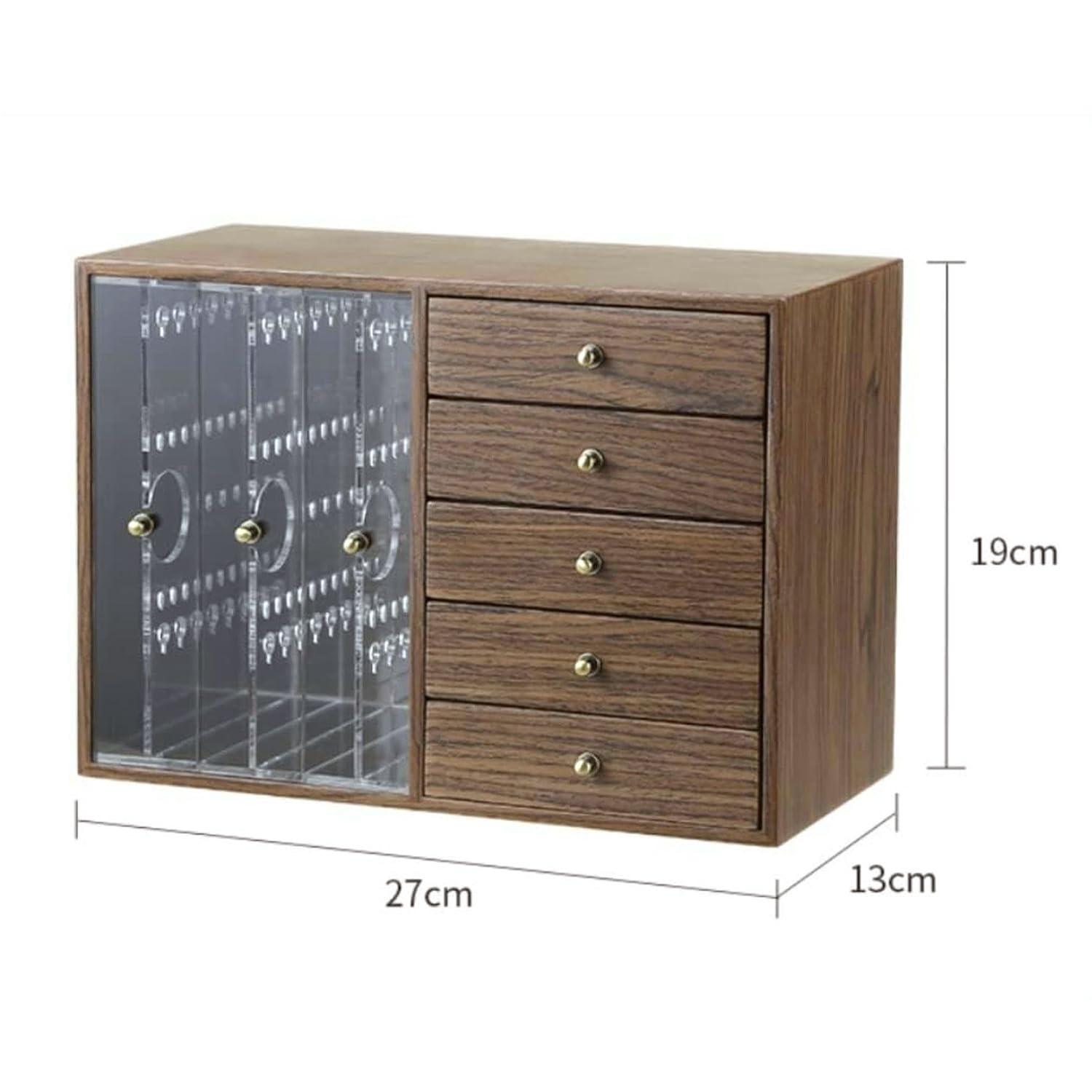 Caja De Joyería Madera, Joyero 5 Niveles, Almacenamiento, Gran Capacidad, Con Diversos Compartimentos