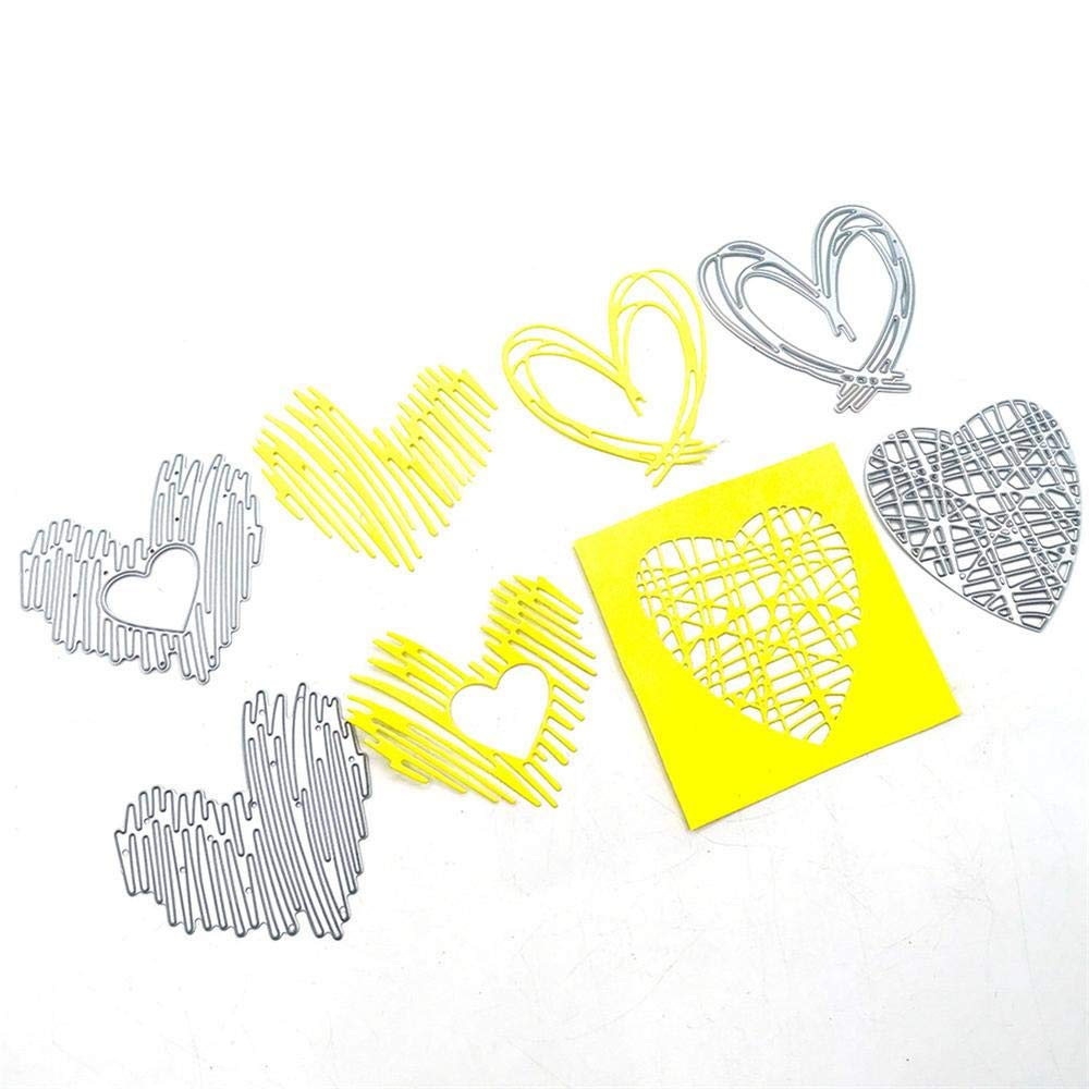 WANGCL 4 Fustelle in Metallo a Forma di Cuore stampi per