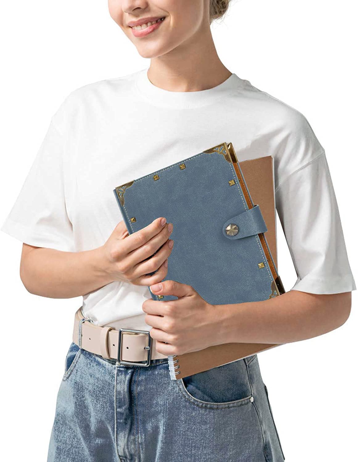 SEEHAN A5 Leder Journal Notizbuch Nachfüllbar Blank Journal 200 Seiten A5 Binder Journal Refillbalbe Skizzenbuch Reisetagebuch zum Schreiben Zeichnen