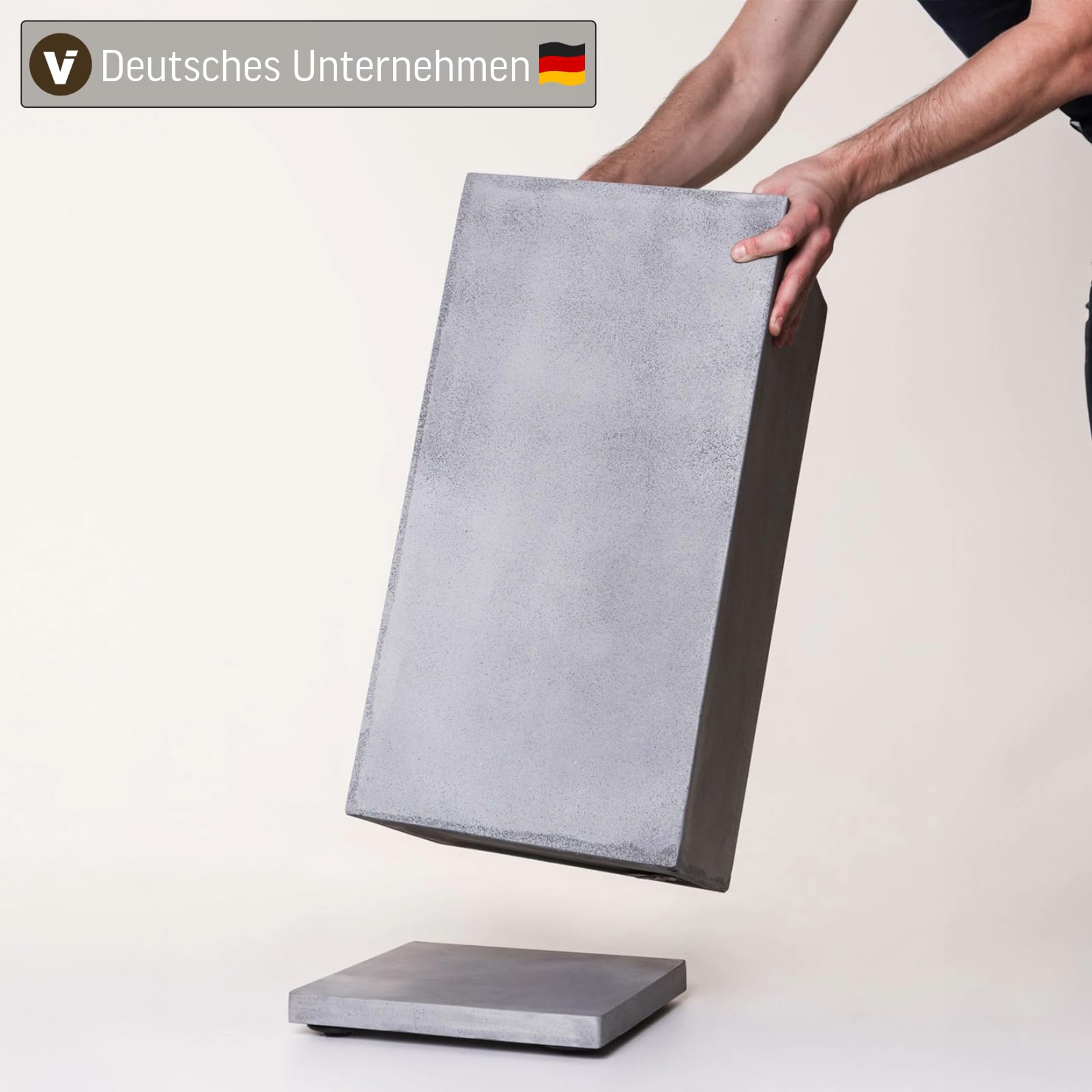 VIVANNO Pflanzenroller Eckig Untersetzer Grau - 36x36 cm Pflanzenroller