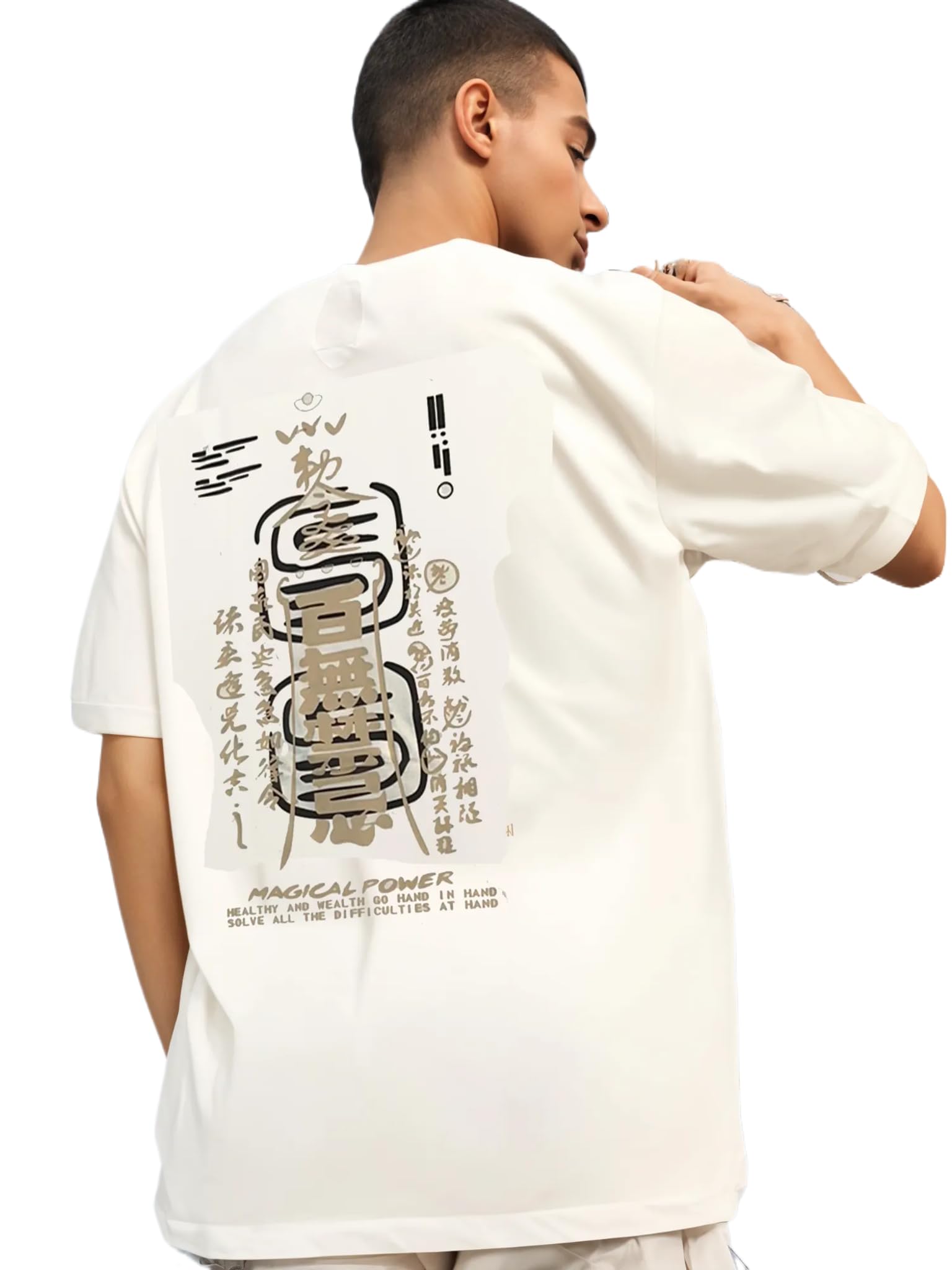 mack jonney Oversized | Loose Fit | Half Sleeves 100% Cotton Round Neck Printed T-Shirt for Men-MACK208-picture-51
