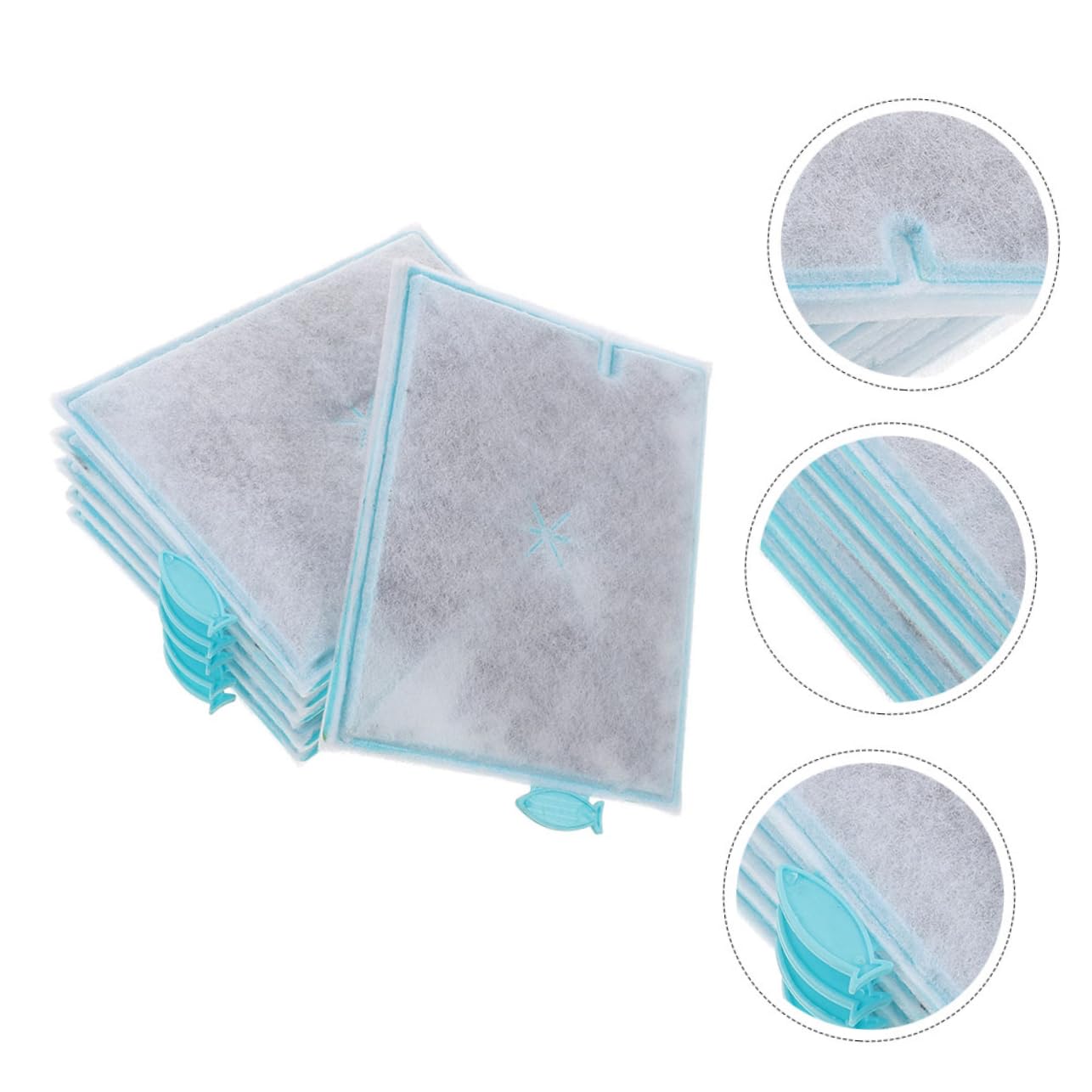 VANZACK 24piezas Almohadillas De Filtración De Algodón para Compatible Accesorios De Pecera para Purificación De Agua Filtración Efectiva y