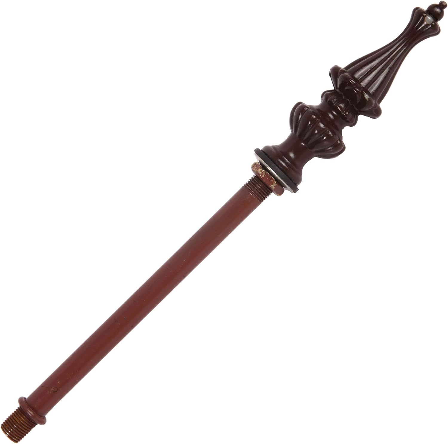 Bieye SS008 Lampshade Support with Finial for Tiffany Style Stained Glass Floor Lamp Table Lamp (G3/8 140mm Bronze Crown)