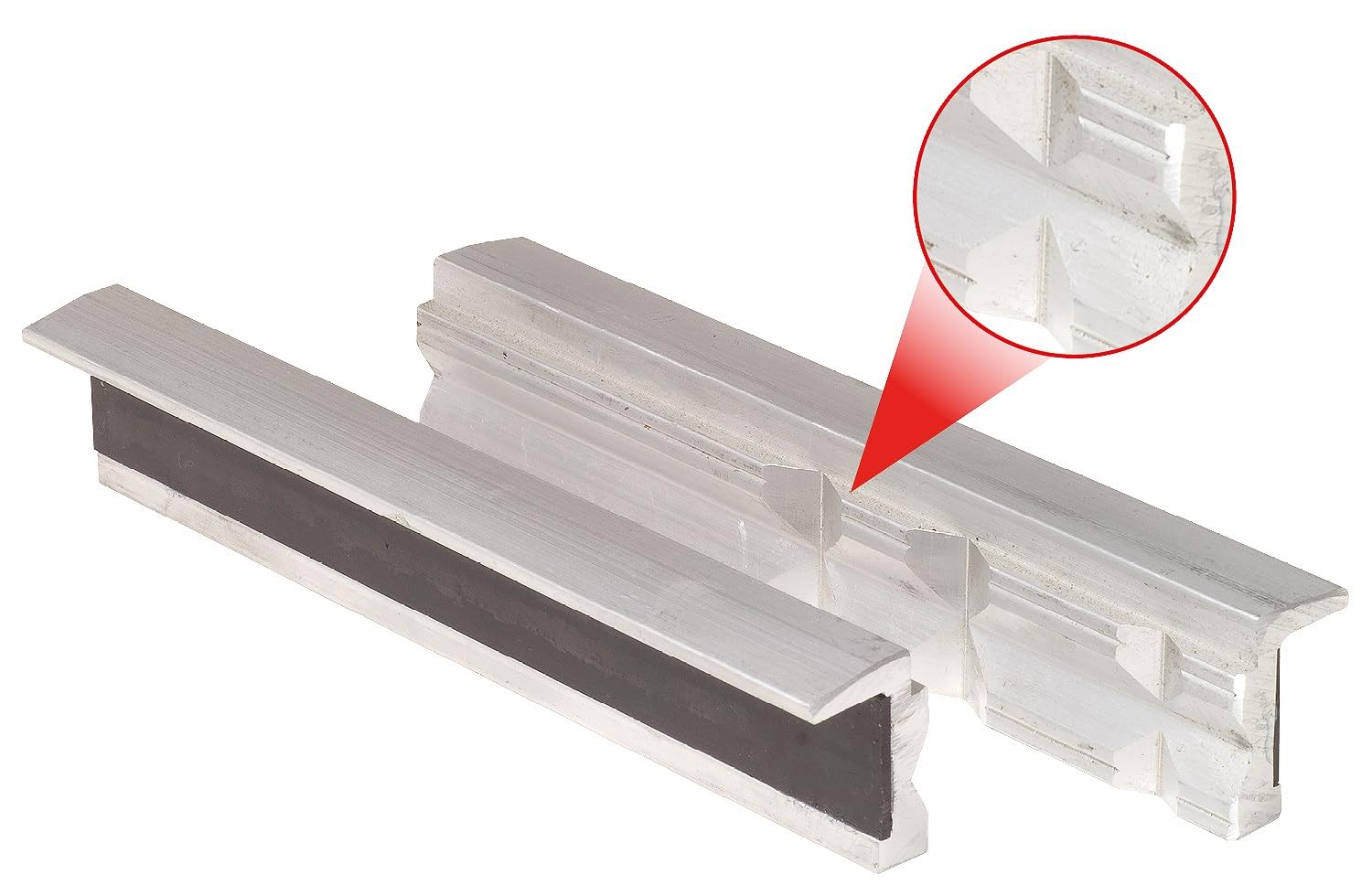 KS Tools 914.0089 Aluminiowe szczeki ochronne do imadla,z wcieciami trapezowymi, 175mm
