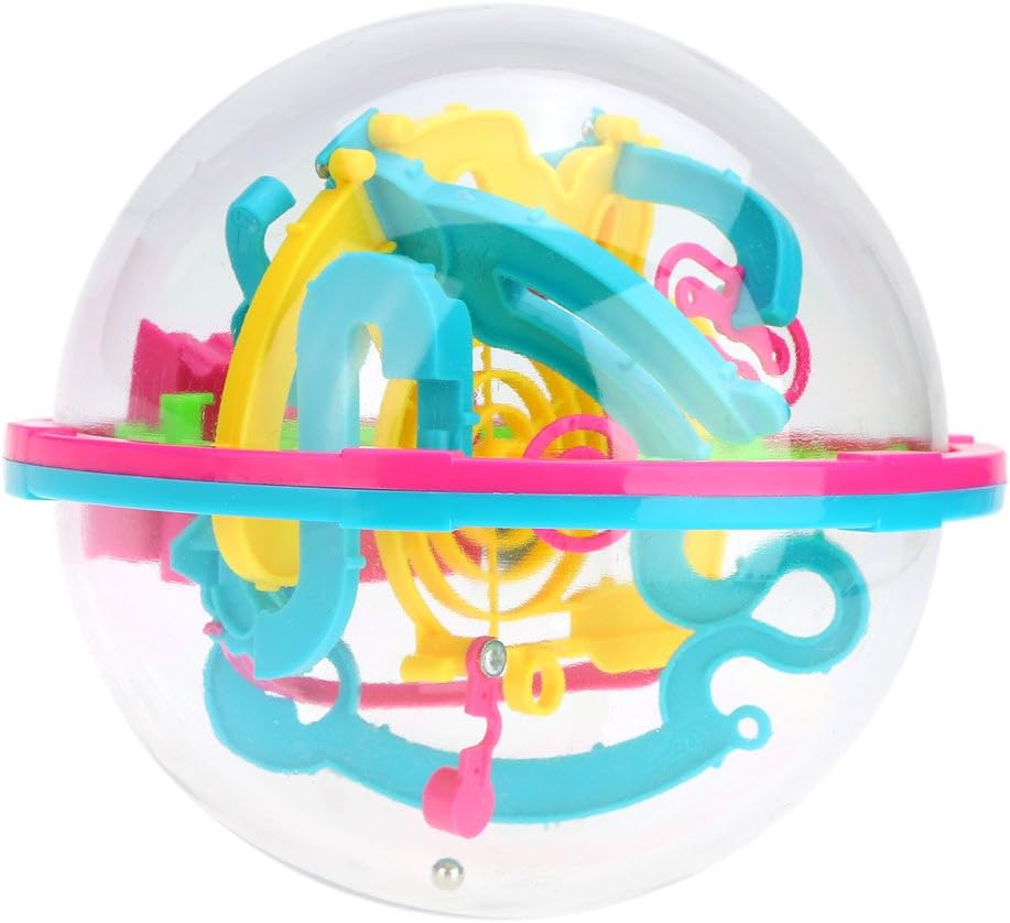 GoolRC 3D Spherical Maze Intellect Ball Balance Game Magical Puzzle with 100 Barriers Educational Toy