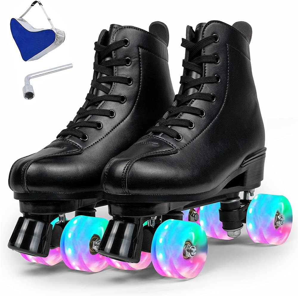 Buy Wuwer Roller Skates for Women and Men Pu Leather HighTop Double