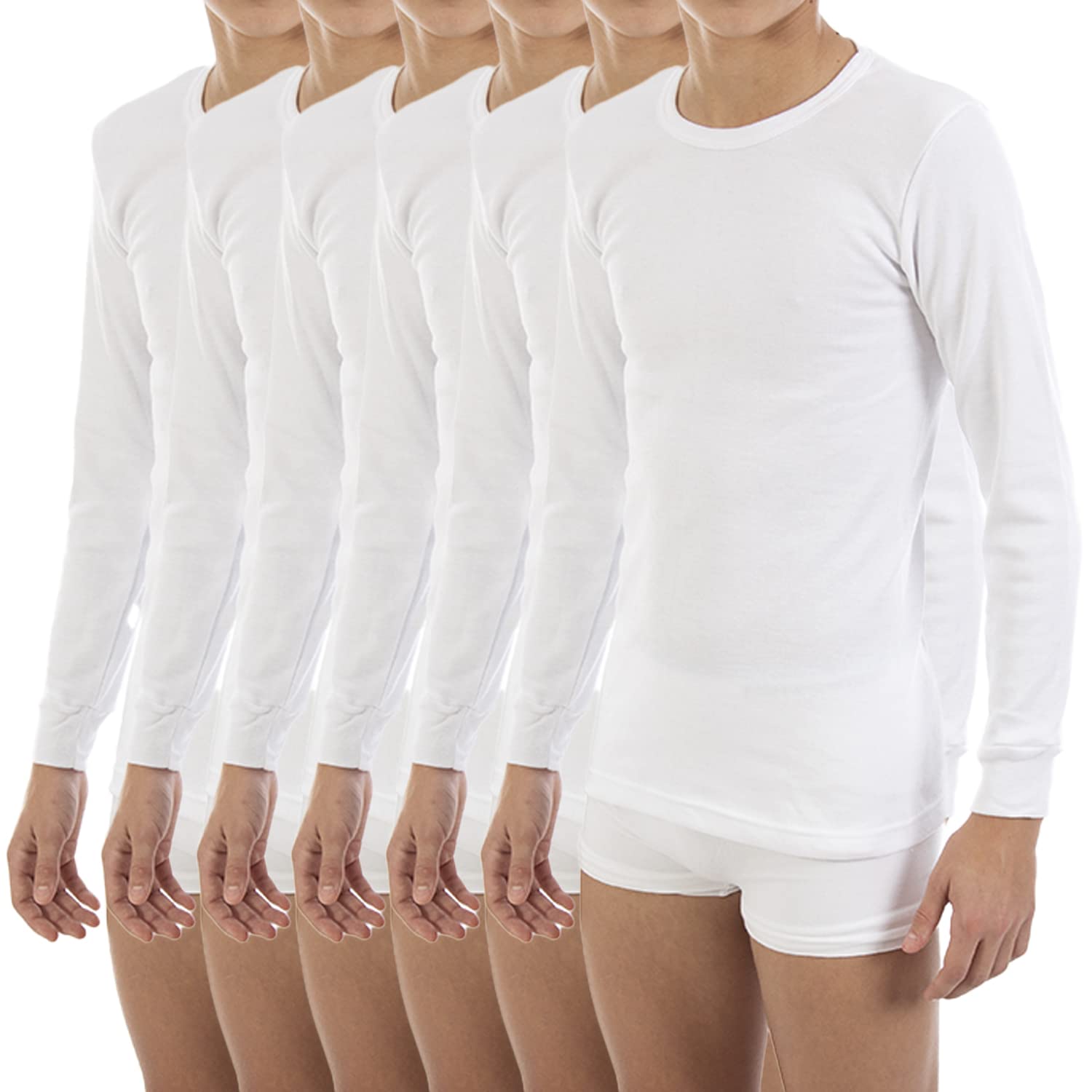Pack Ahorro 6 Unidades Camiseta Interior Termal Niño Manga Larga Cuello Redondo L117