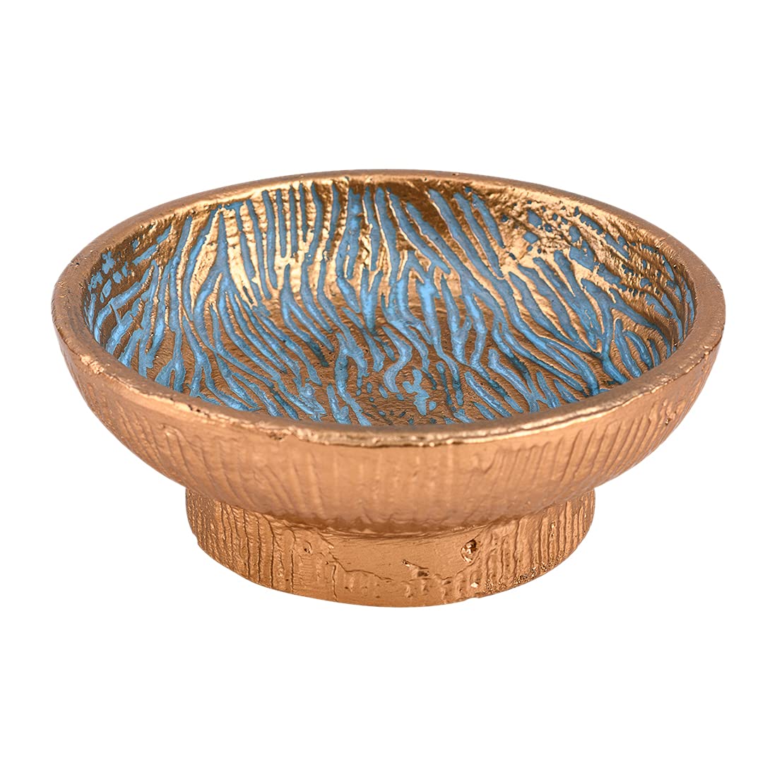NKlaus aluminium incense burner Ø 14,5 cm incense burner gold blue incense 10691