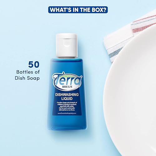 Miniatura 3 de Terra Breeze - Detergente de jabón para platos, para uso en alquileres vacacionales y hoteles de estadía prolongada | 1.6 onzas (caja de 50)