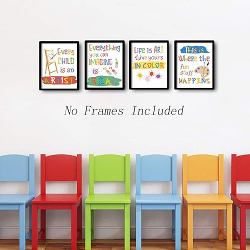 Miniatura 9 de CHDITB Impresión en lienzo enmarcada en el bosque, decoración de guardería del bosque para niños y niñas, imágenes de animales para decoración de