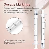 Vista 4 de 20 Pack Disposable Vaginal Cream Applicators - Fit OTC Gels, Lubes, Premarin, Estrace, Preseed or Creams Products - Comfortable Design, Individually