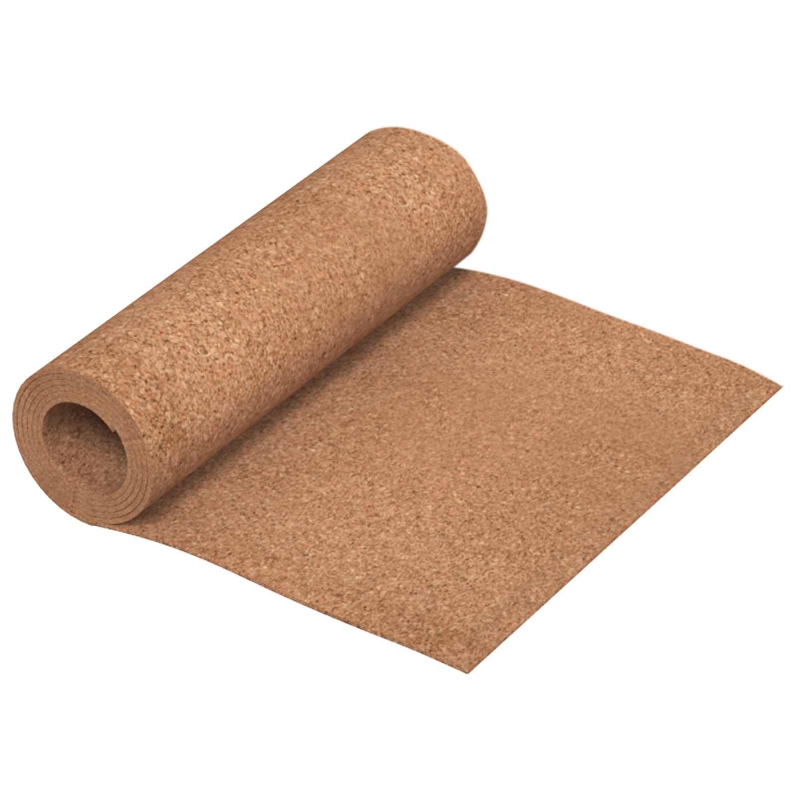 vidaXL Rollo de corcho marrón 200 x 50 x 0,5 cm, rollo de corcho, aislamiento duradero para suelos de oficina, reducción de ruido y absorción de sonido, versátil para el hogar