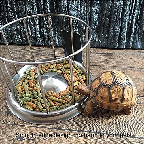 MoreJieka Syuantech Reptile Rock Voedsel en Water Dish Feeder Bowl voor Schildpad Water Schildpad (klein) (Maat: Large) - Afbeelding 5