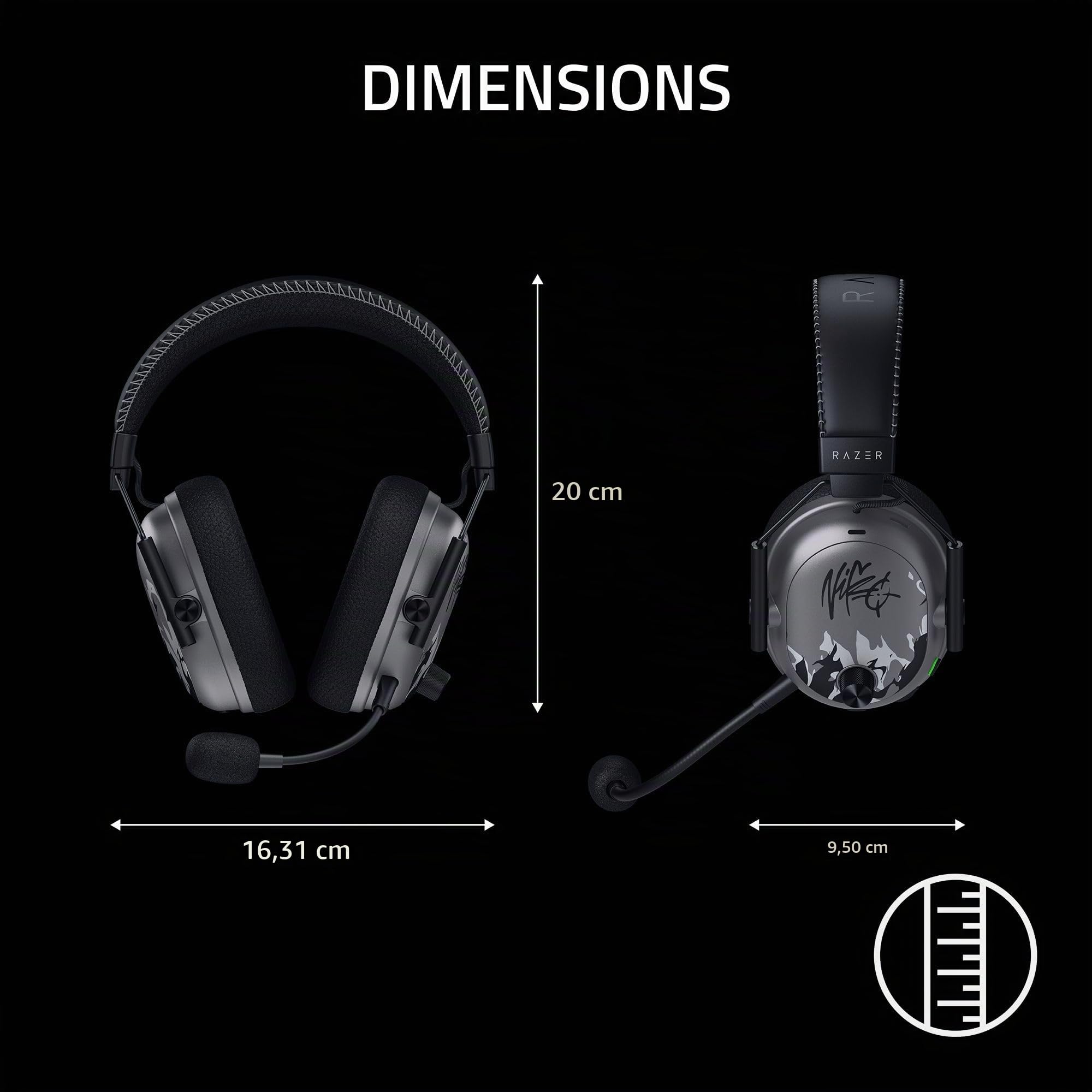 Razer BlackShark V3 Pro NIKO Edition - Casque ANC sans Fil pour l’Esport - Annulation Active - Haut-parleurs 50mm - Micro HyperClear Amovible - Wireless 2,4 GHz & Bluetooth - FPS - PC/Mac | NIKO