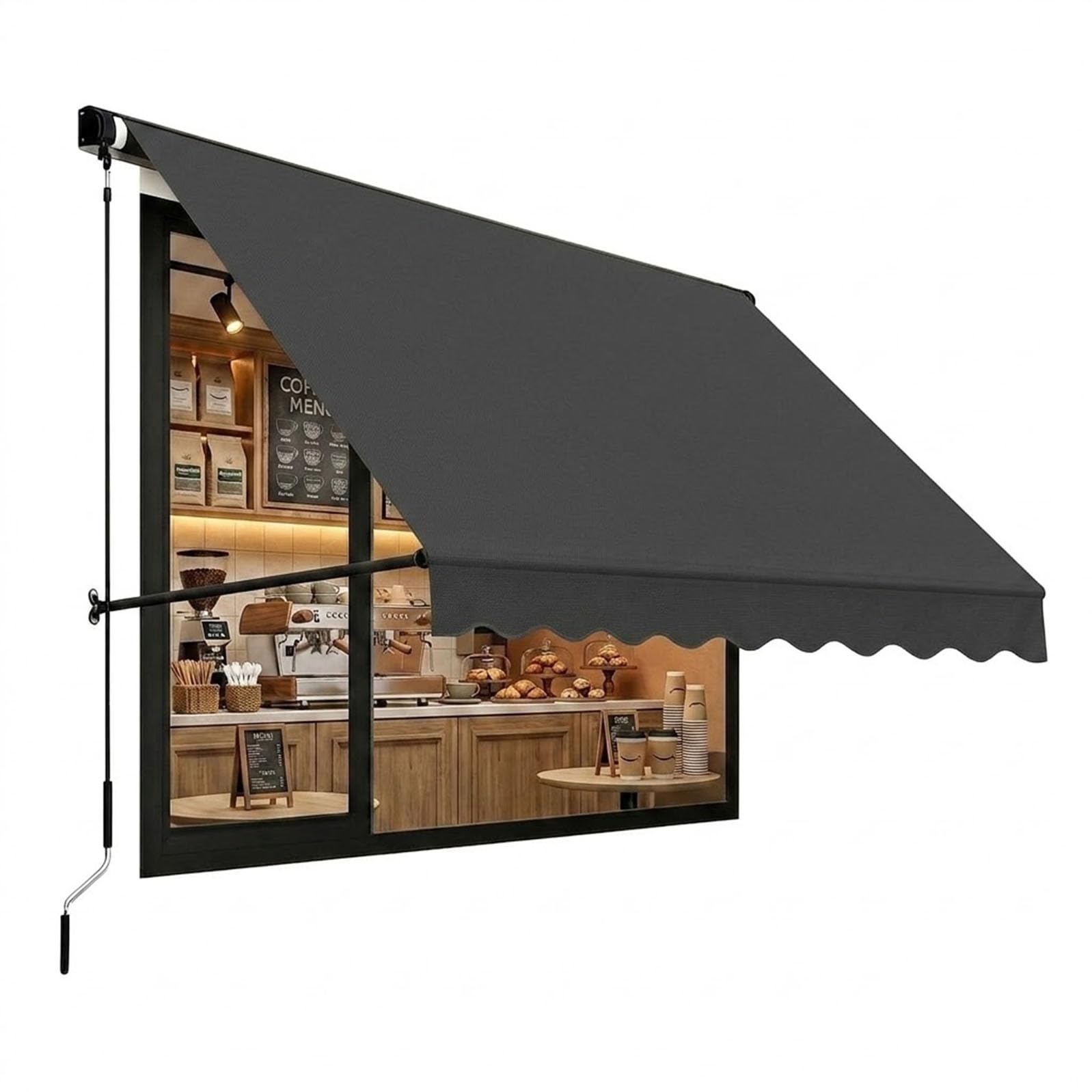 Tenda da Sole Retrattile Manuale per Finestre e Porte con Protezione UV