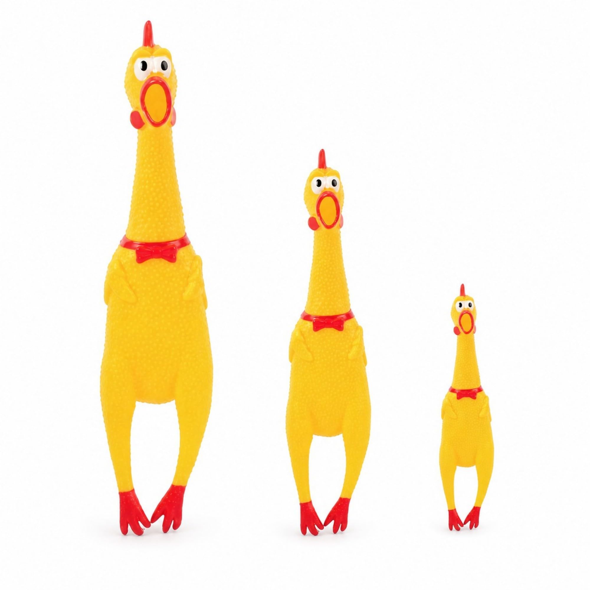 Ufyuayig 3 Rubber Chicken Toys, Squeaky Chicken Set,Rubber Thicken（36cm）
