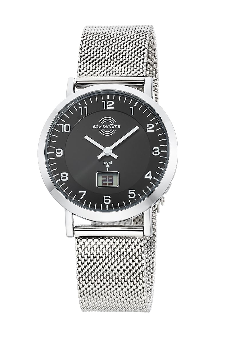 Master Time Funk Quarz Damen Uhr Analog-Digital mit Edelstahl Milanaise Armband MTLS-10738-22M