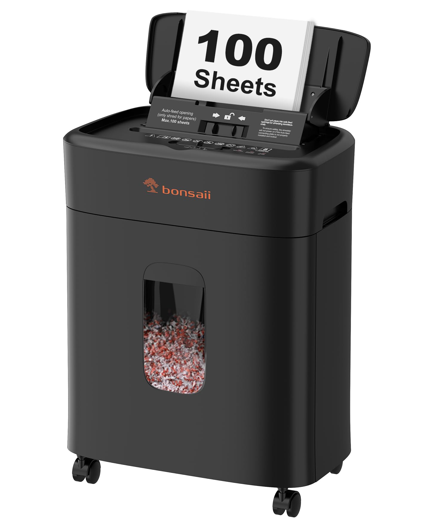 Bonsaii 12 Sheets Micro Cut (P-4) Paper Shredder, Highly Safe Particle Shredder, for Paper and Plastic Cards, 20 Litre Trash Basket for Small Offices and Home Office (C221-B