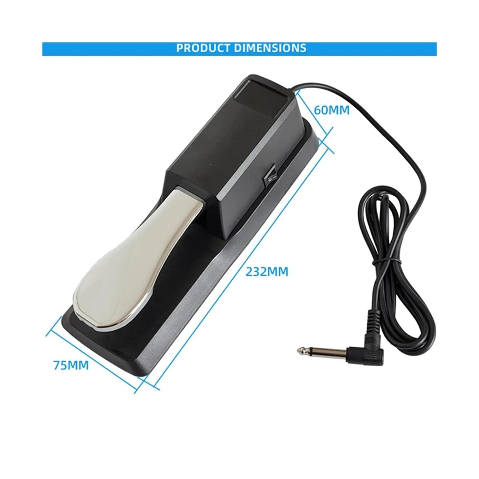 Pedale damper Sustain for pianoforte, compatibile con Korg