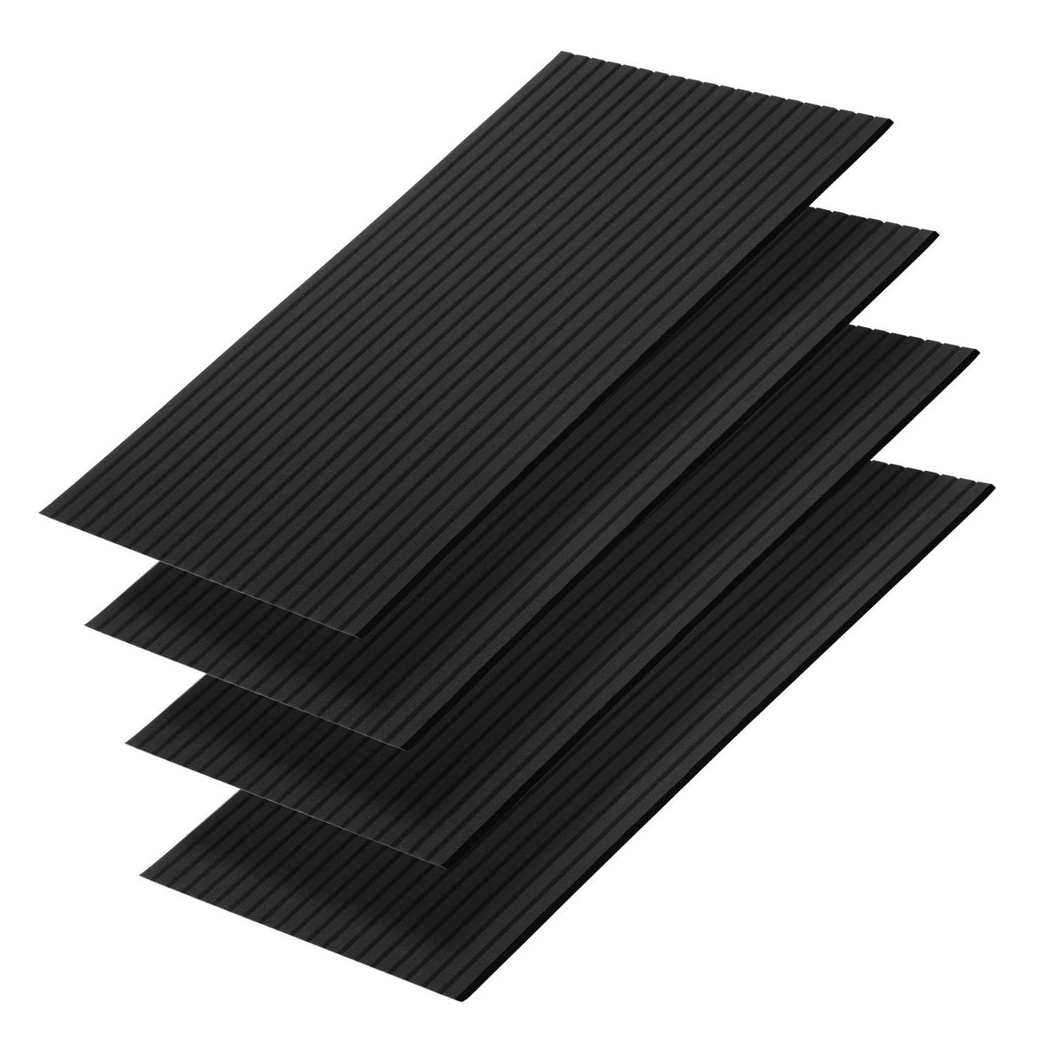 4 x samoprzylepne panele akustyczne, 120 x 60 x 0,9 cm, płyty akustyczne o wysokiej gęstości, do wnętrz, na okładziny ścienne i wygłuszające, do studia biurowego i domu, panel akustyczny