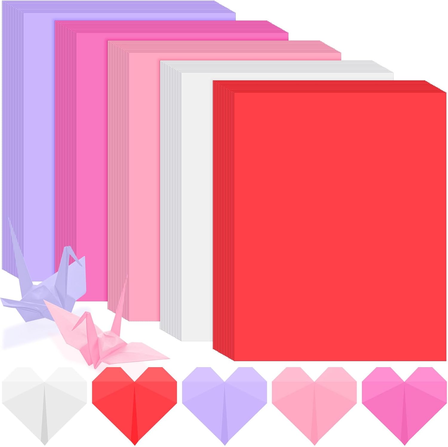 Cholemy 500 Sheets Colored Cardstock Bulk 8.3 x 11.7 Inch Pastel Cardstock Printer Paper Thick Assorted Construction Paper for Gift Scrapbook Card Making Printer School DIY Craft (Light Colors)