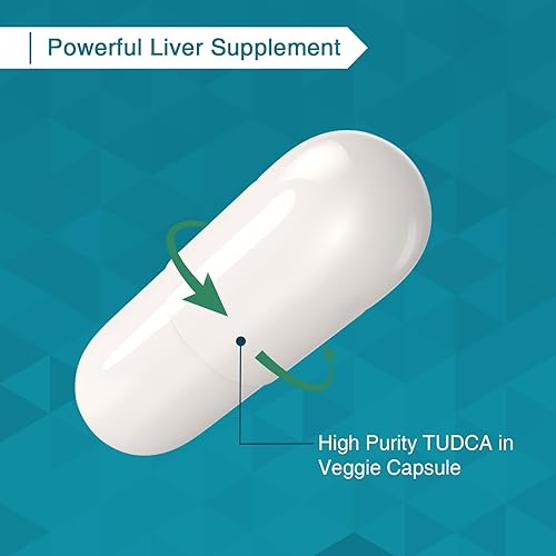 Miniatura 4 de TUDCA Suplemento 1200mg - 120 cápsulas vegetales, potentes suplementos de sales biliares TUDCA para el hígado, digestión
