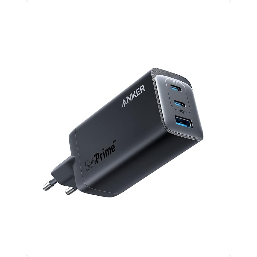 Anker Caricatore USB C( 737 GaNPrime 120 W), caricabatterie a muro pieghevole veloce e compatto a 3 porte per MacBook Pro/Air, iPad Pro, iPhone 16/15/14/13/Pro/Max, Pixel e altro ancora