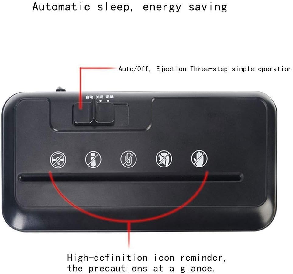 Mini Paper Shredder - Office Commercial Document Paper Electric Paper Shredder Portable Full Automatic Shredder