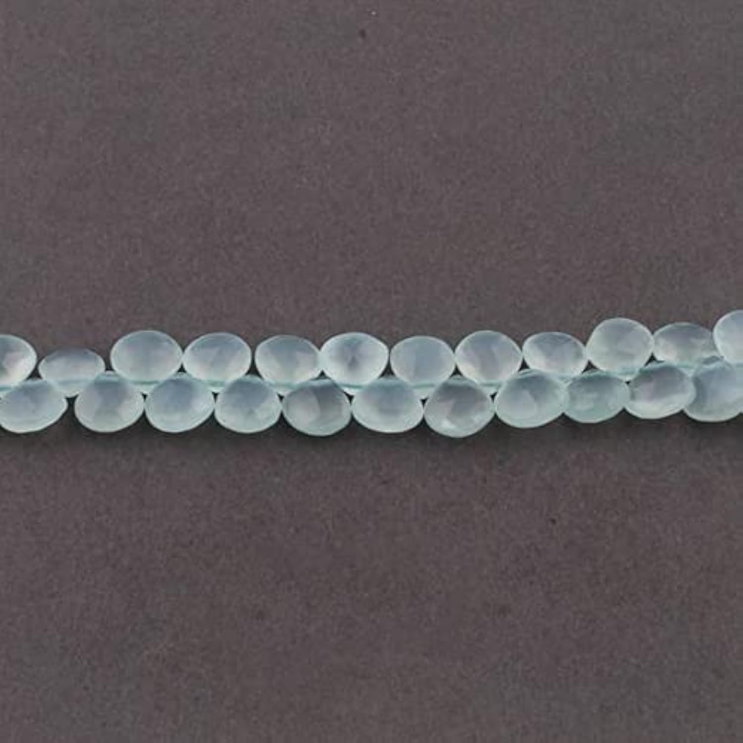 Perles briolettes en calcédoine aqua taillées en cœur de qualité supérieure 9mm