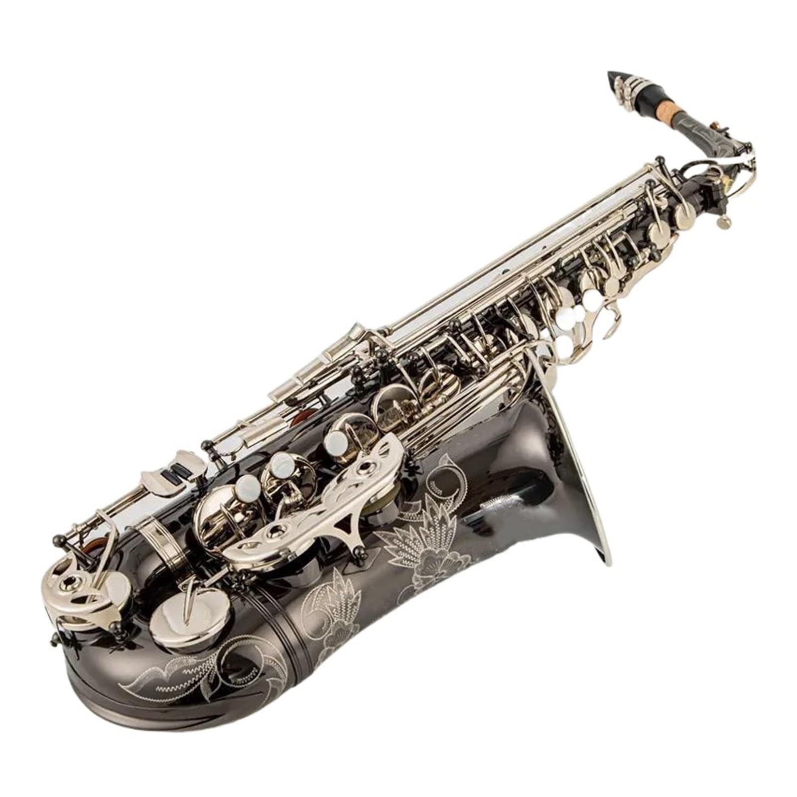 Professionale Sassofono Sassofono Contralto Nero in Lega di Nichel Argento Contralto Sax Strumento Musicale in Ottone con Custodia Bocchino