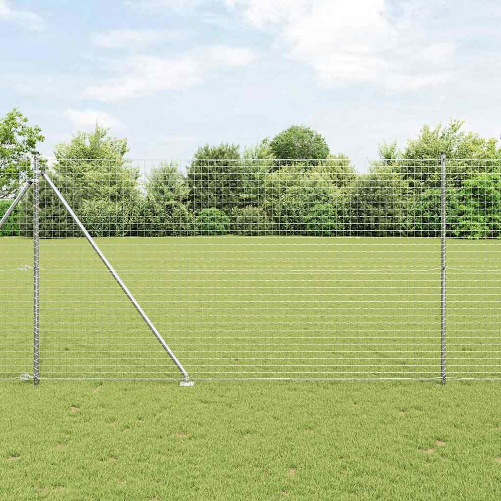 Owoxanth - Recinzione da giardino in acciaio, 1,5 × 10 m, resistente alle intemperie, 7 pali e accessori, per cani/stagno/campeggio