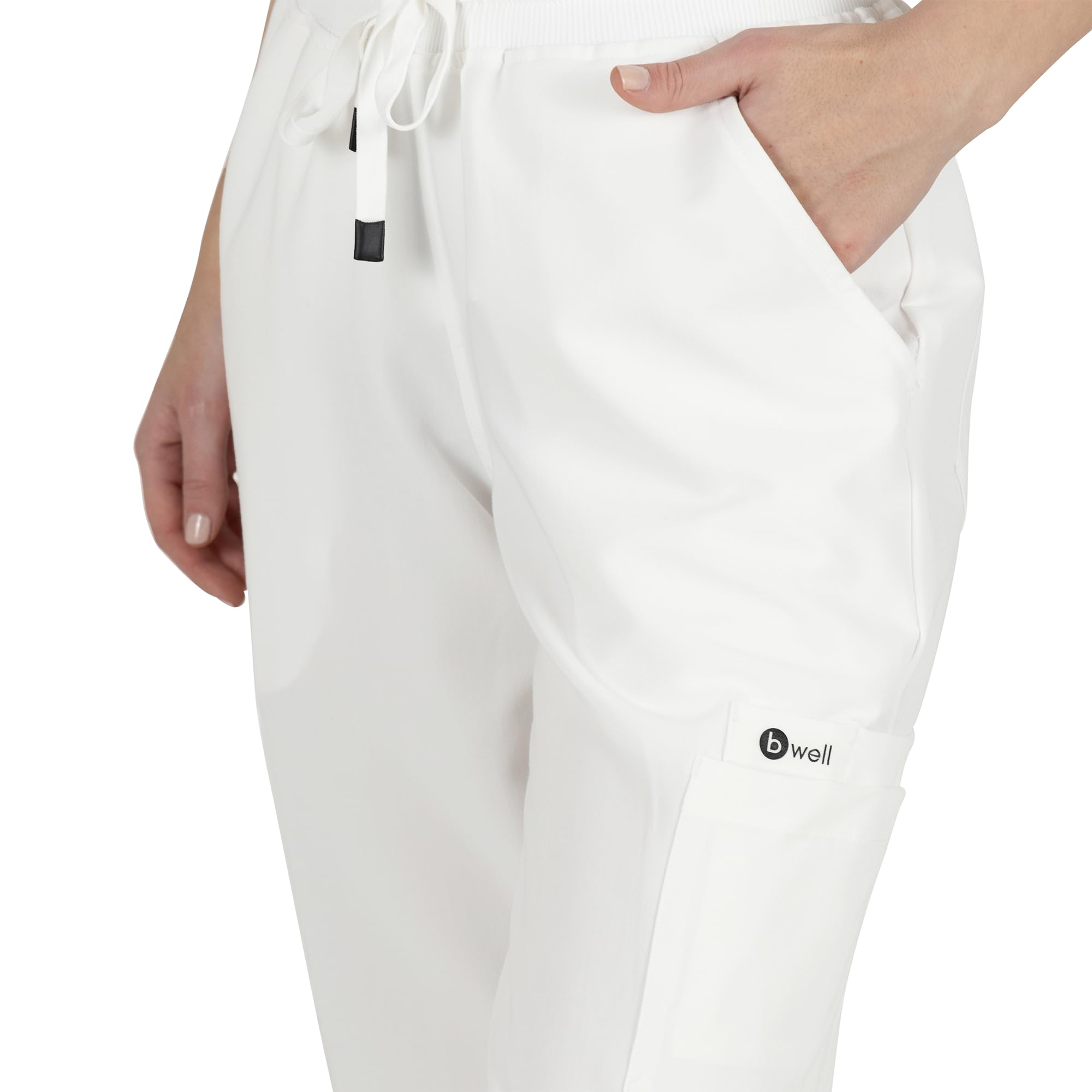 B-well Mauri Medizinische Schlupfhose Half-Jogger 7 Taschen mit elastischem Bund und Gesäßtaschen Krankenhaus Uniformhose mit Elasthan