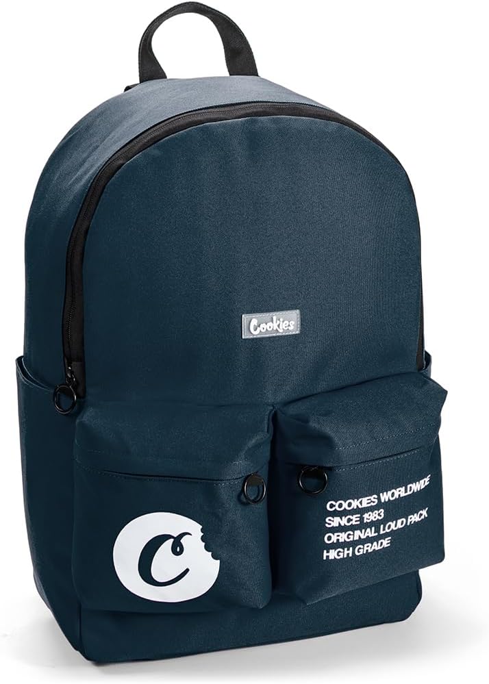 COOKIES Orion Canvas Backpack 22.8L – Large Travel Backpack for Men & Women, Carry-On, Work, Stylish & Spacious Bag - Navy
