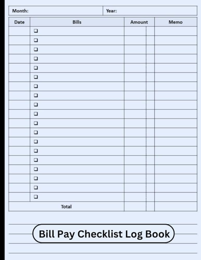 bill-pay-checklist-log-book-simple-monthly-bill-payment-checklist-organizer-for-utility-bills-and-household-expenses-120-pages-8-5-x-11-inches-log-book-hashom-amazon-com-books for Free Bill Pay Checklist Printable Bill Pay Checklist Log Book: Simple Monthly Bill Payment Checklist Organizer for Utility Bills and Household Expenses, 120 pages, 8,5 x 11 Inches: LOG BOOK, Hashom: Amazon.com: Books for Free Bill Pay Checklist Printable