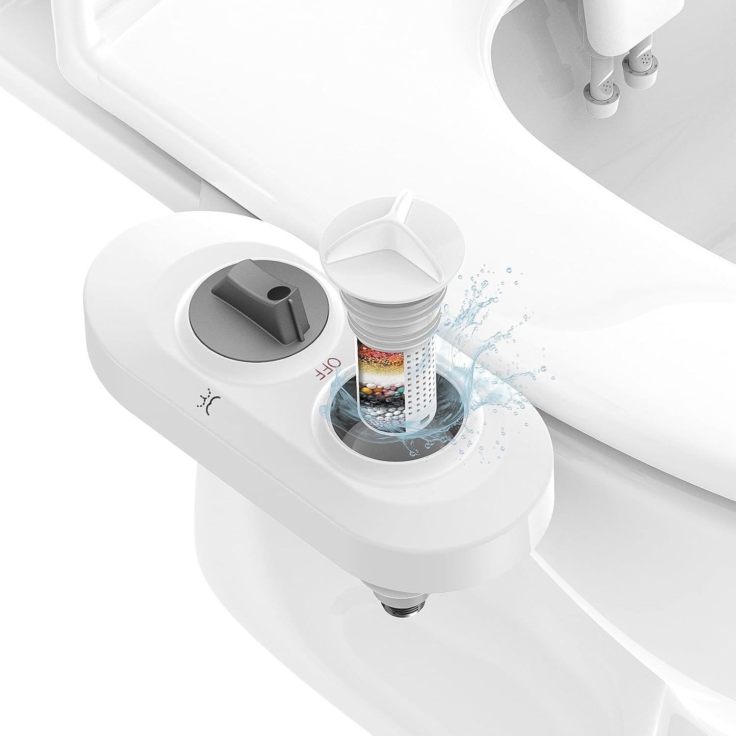 Filtered Bidet Attachment for Toilet Seat,300,Apple Grey