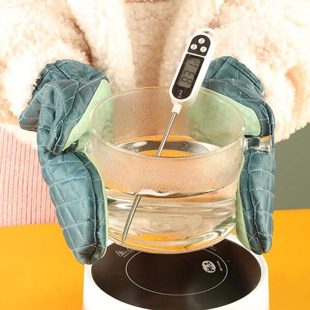 Une Paire De Gants en Coton pour Four À Micro-Ondes Et avec Protection Épaissie Antidérapante Anti-Brûlure Haute Température Les Mains
